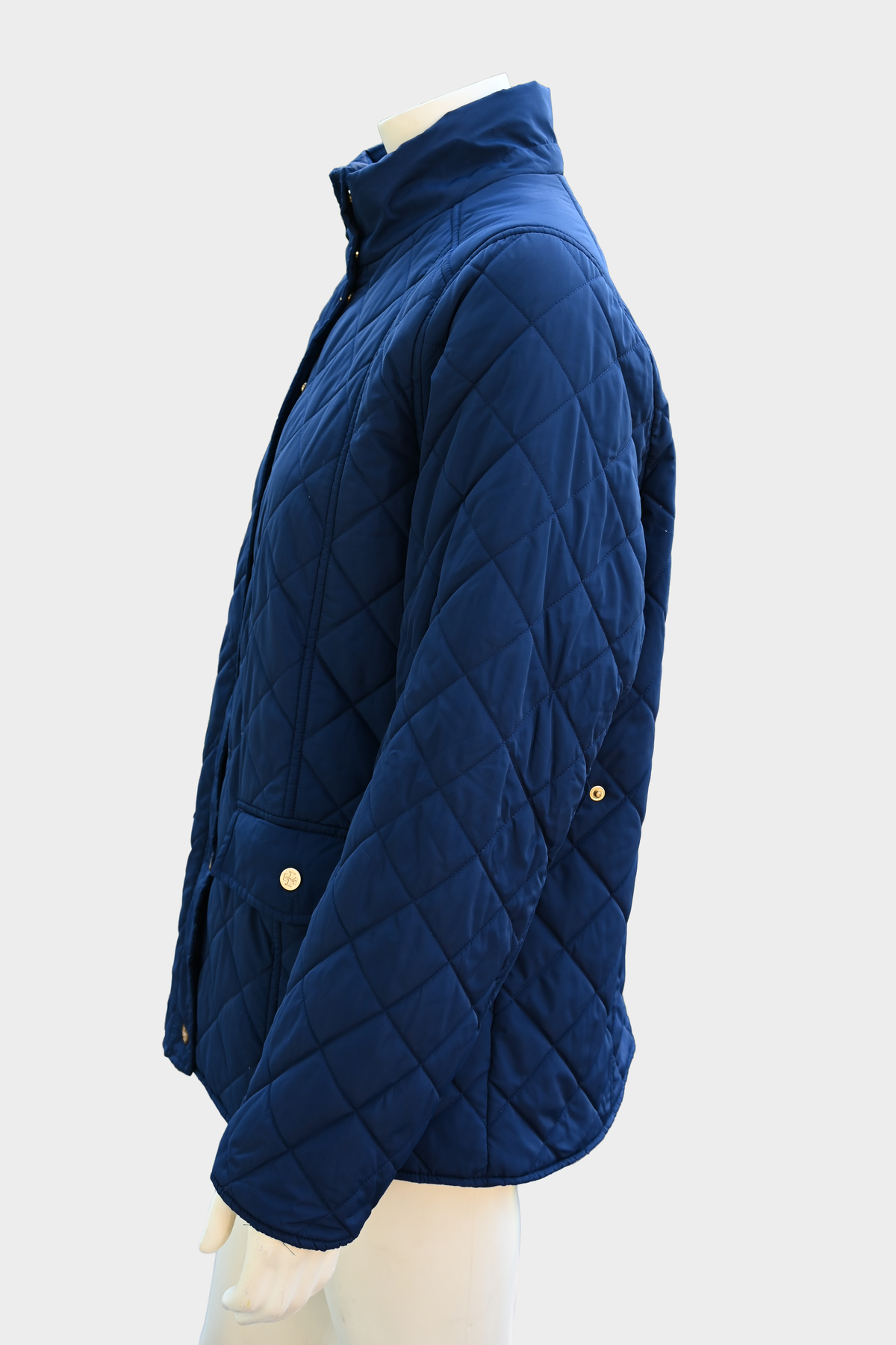 Tory Burch Navy Blue Diamond Quilted Jacket