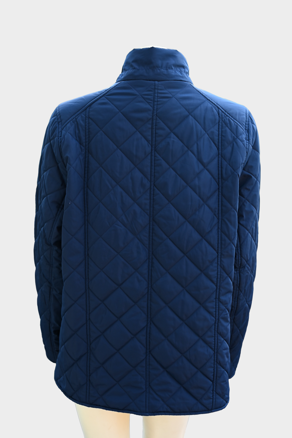 Tory Burch Navy Blue Diamond Quilted Jacket