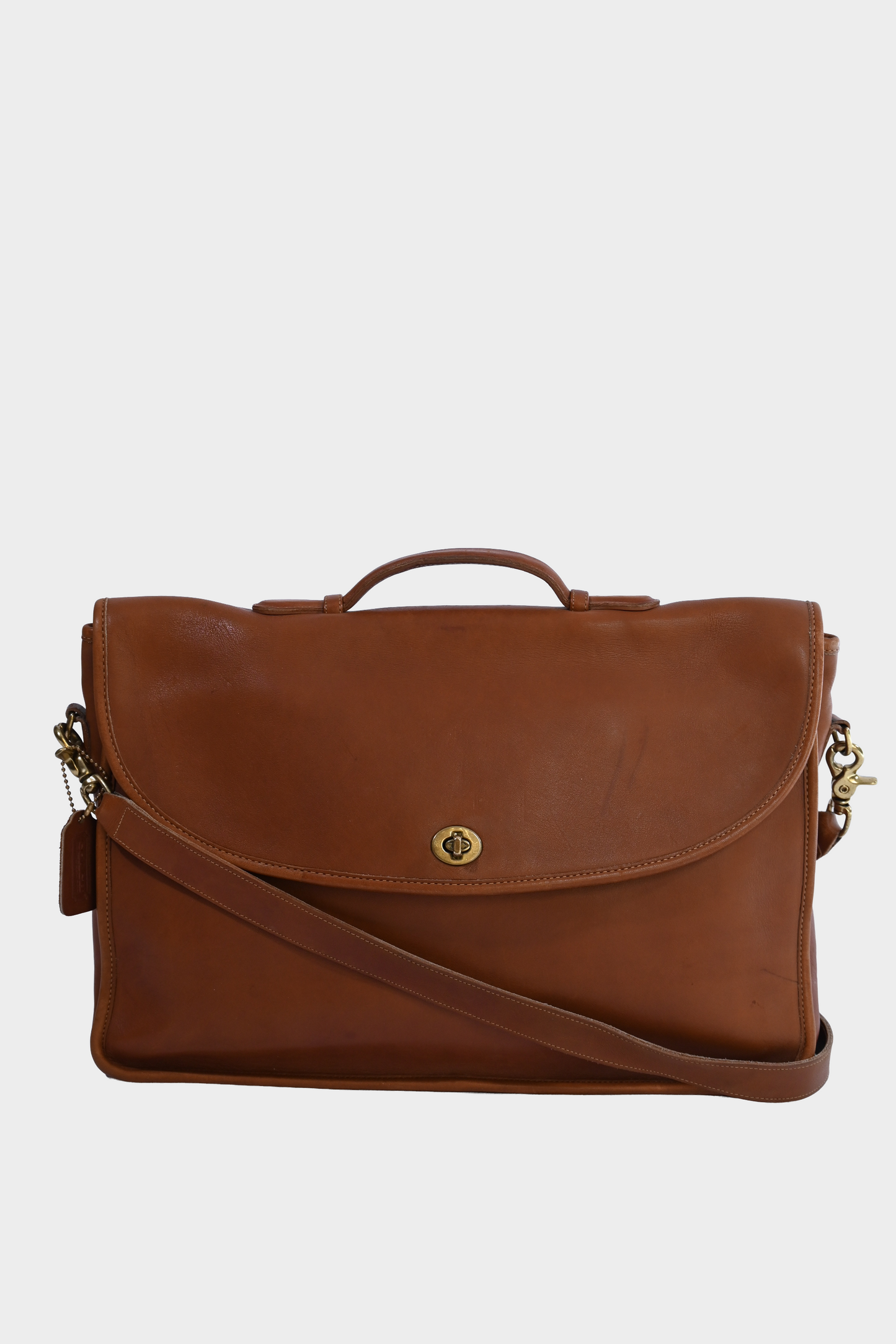 Vintage Coach Lexington Briefcase British Tan Glove Tanned Leather USA Made