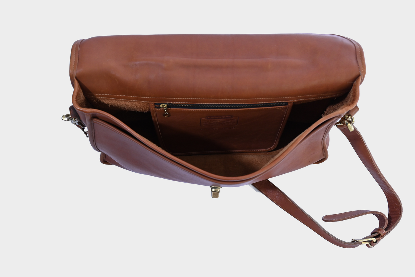 Vintage Coach Lexington Briefcase British Tan Glove Tanned Leather USA Made