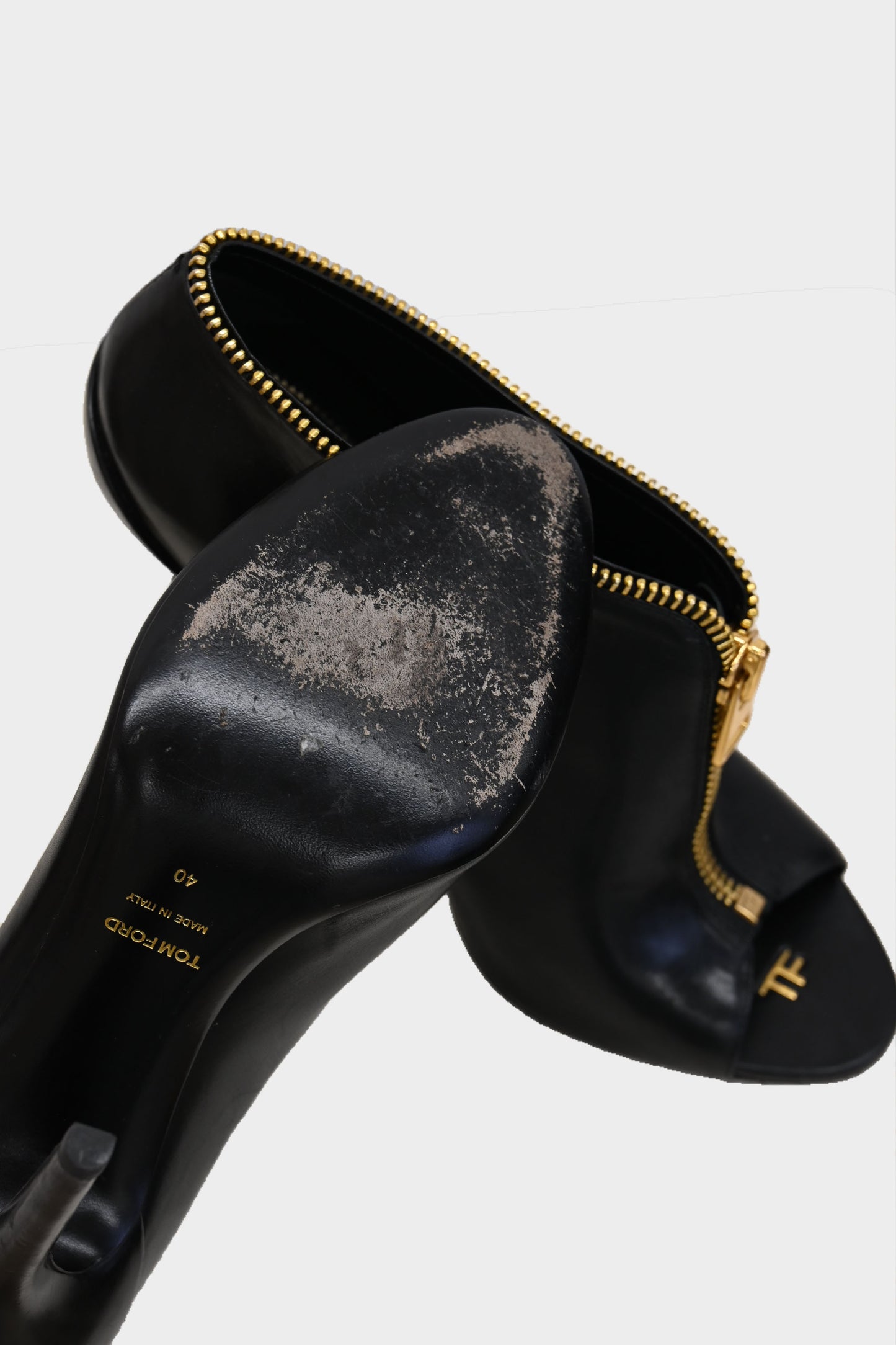 Tom Ford Leather Zipper Heels