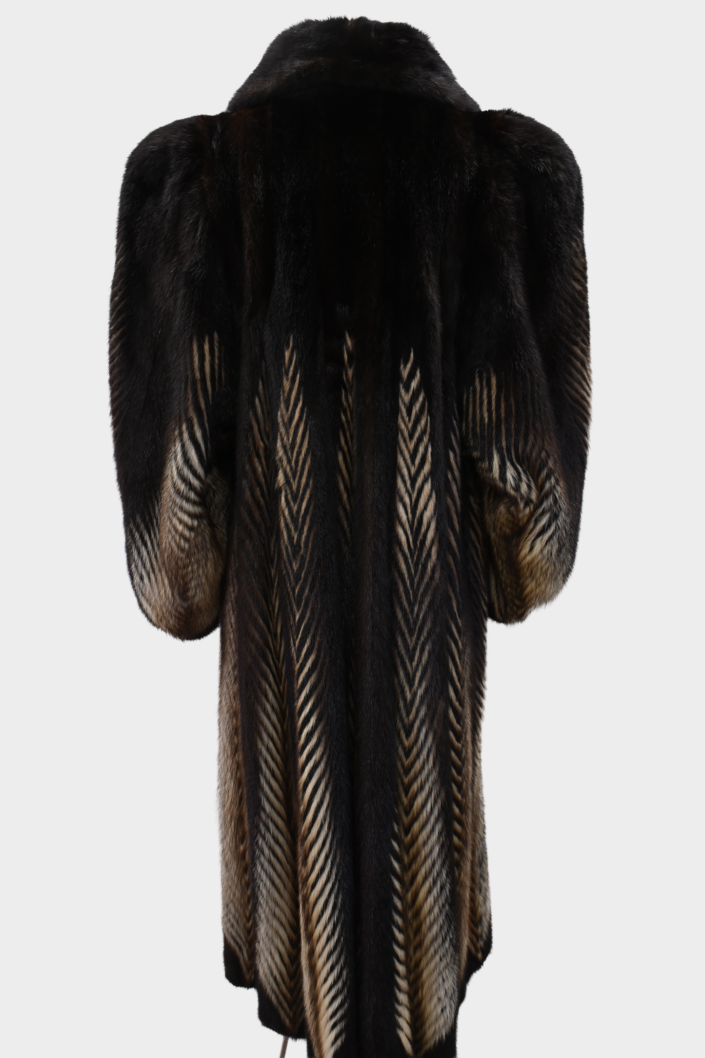 Two Tone Mink Fur Coat