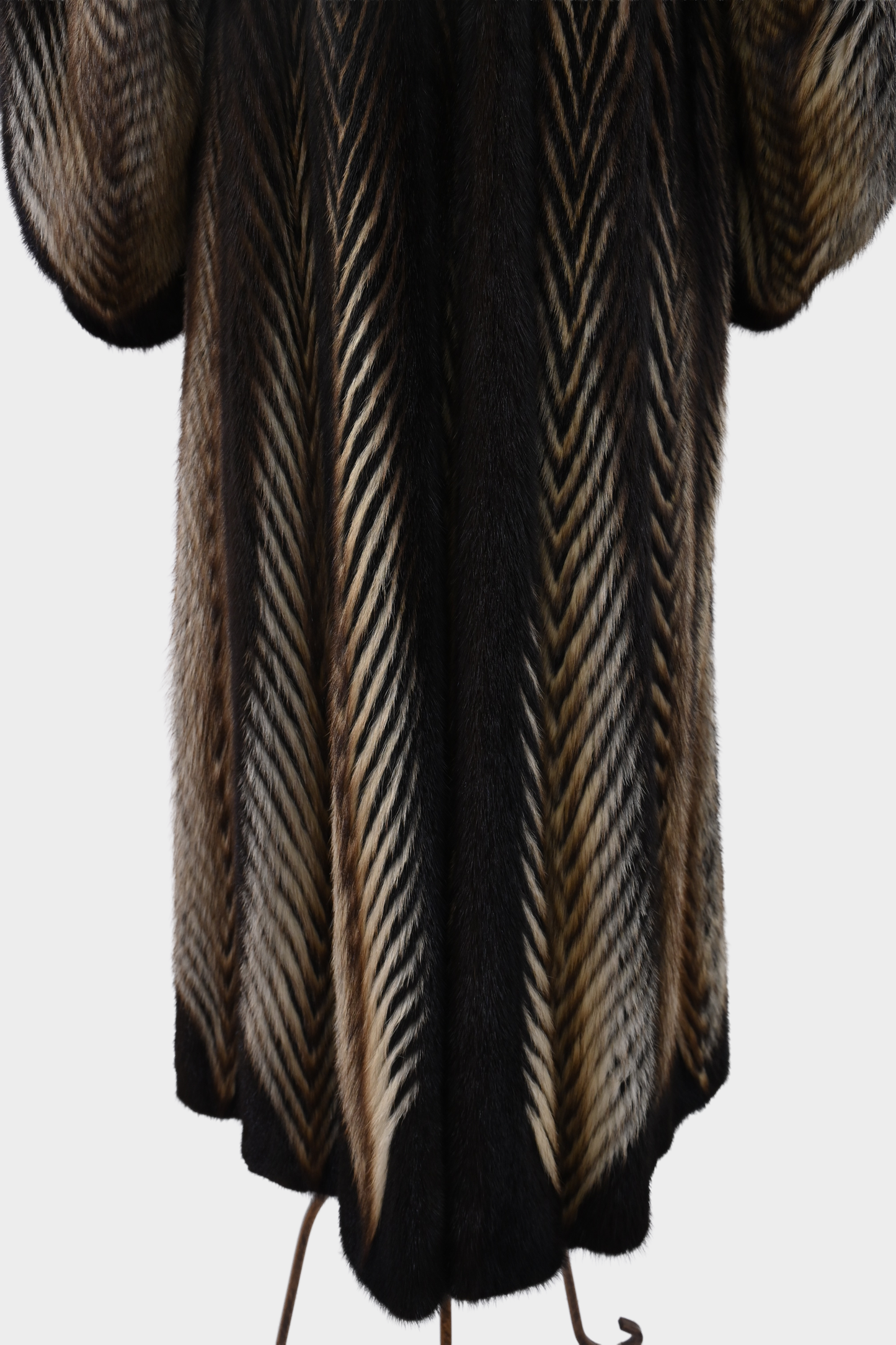Two Tone Mink Fur Coat