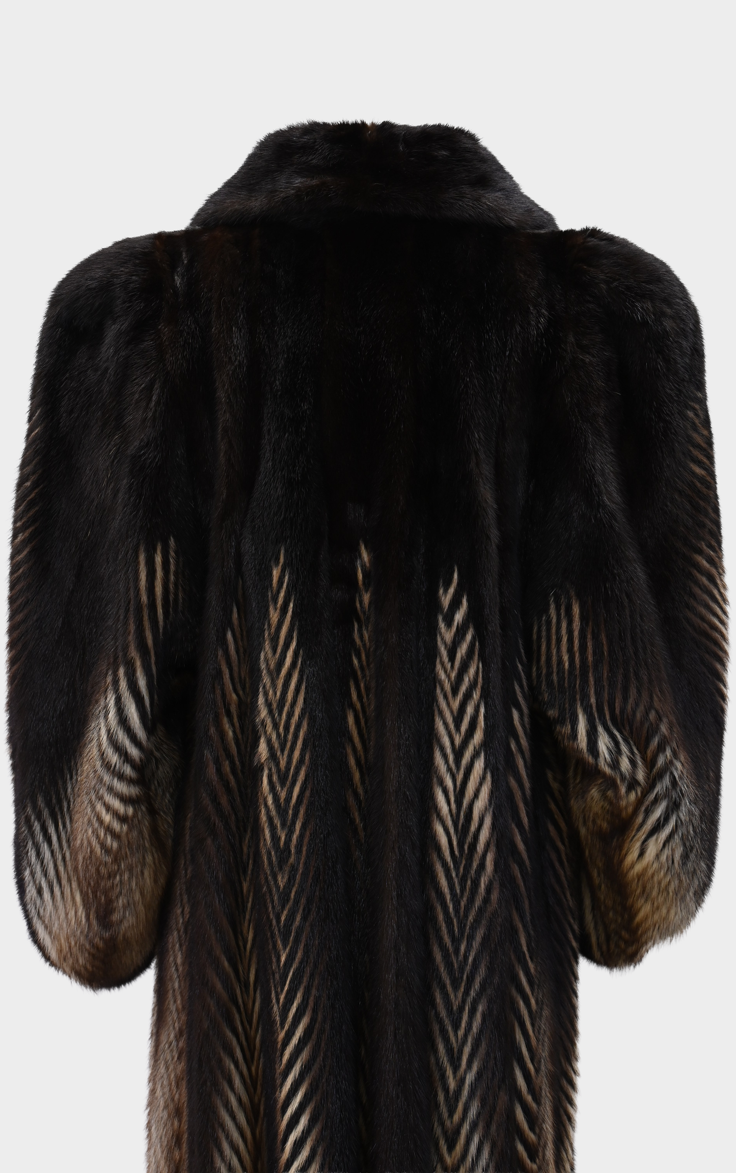 Two Tone Mink Fur Coat