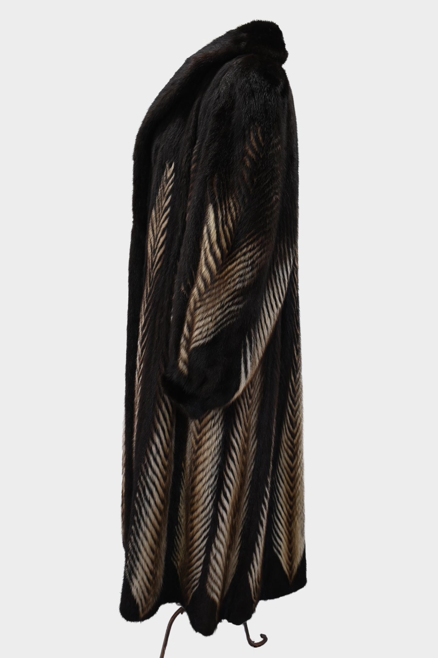Two Tone Mink Fur Coat