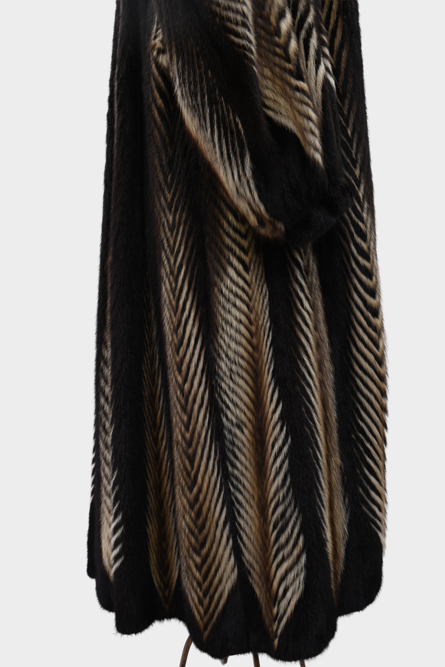 Two Tone Mink Fur Coat