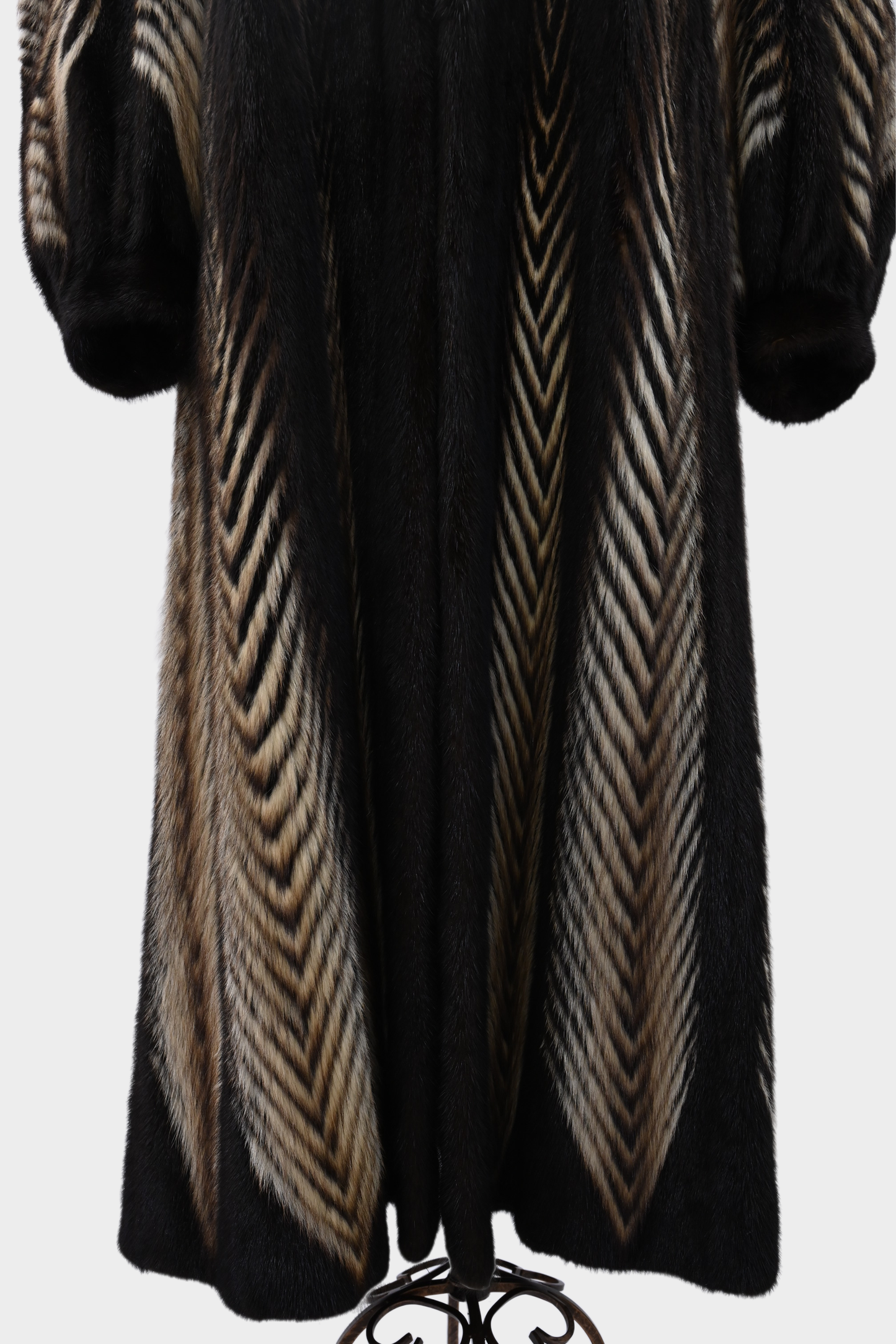 Two Tone Mink Fur Coat