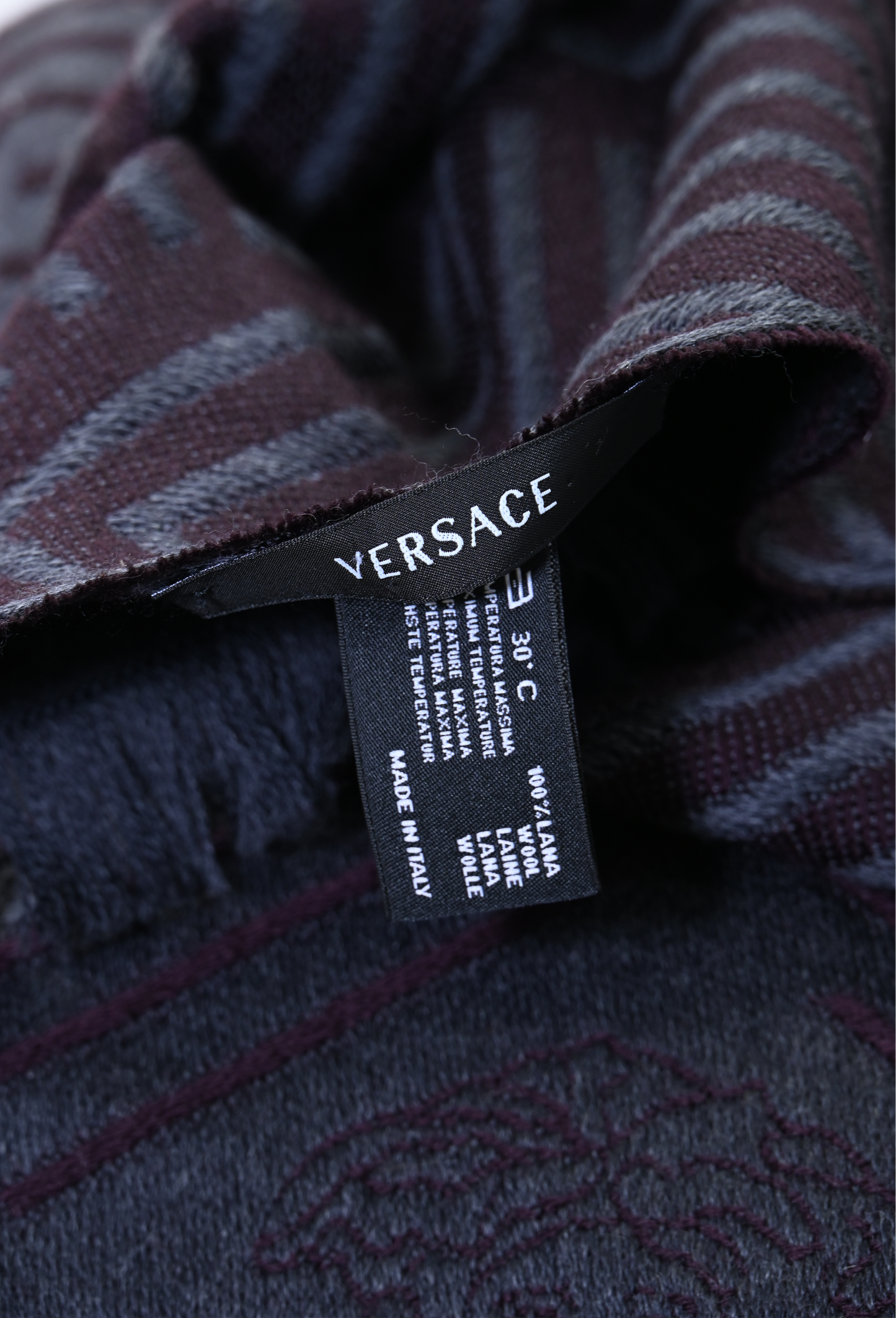 Versace Wool Shawl Scarf