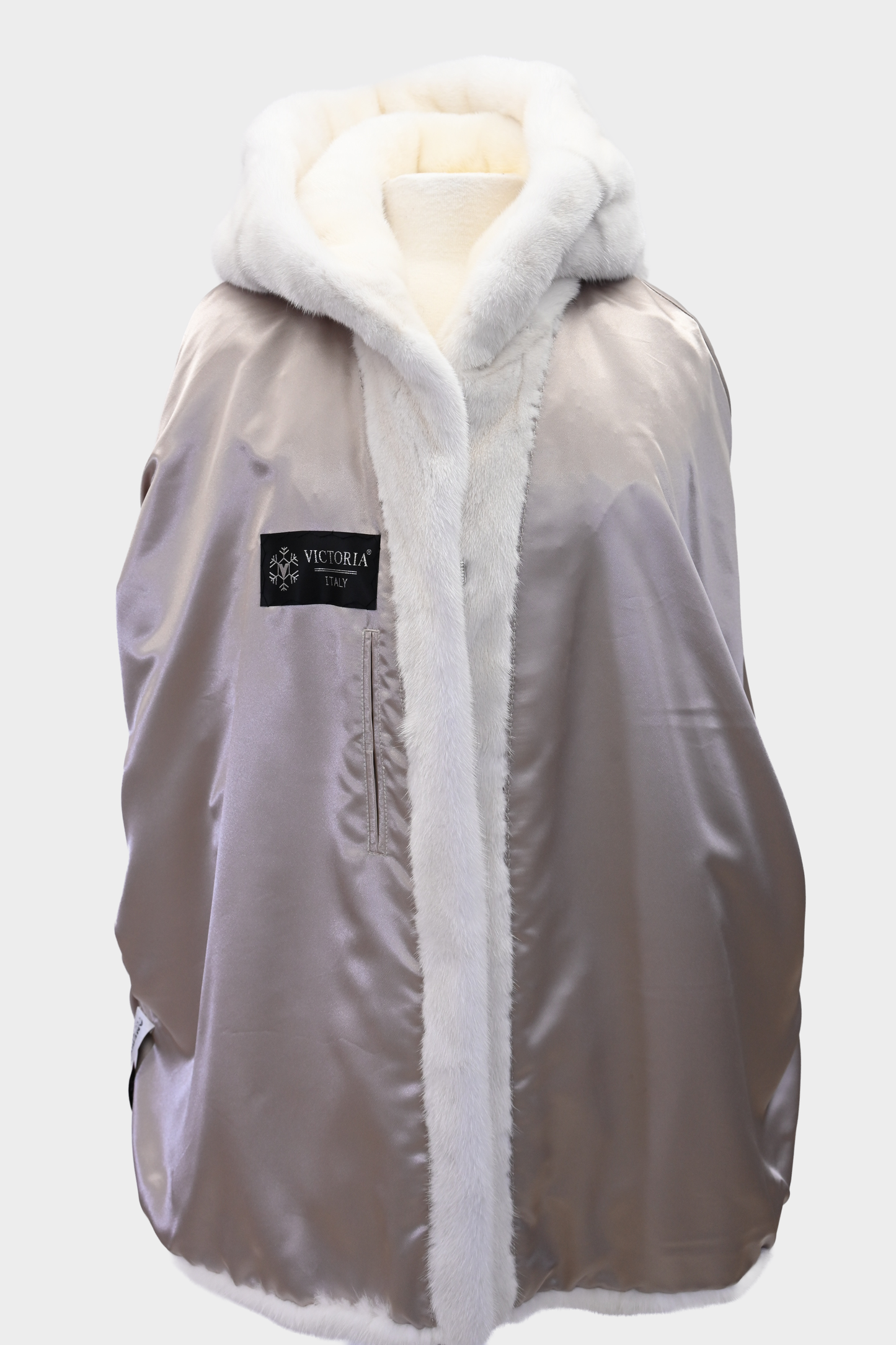 American Legend White Mink Cape Poncho