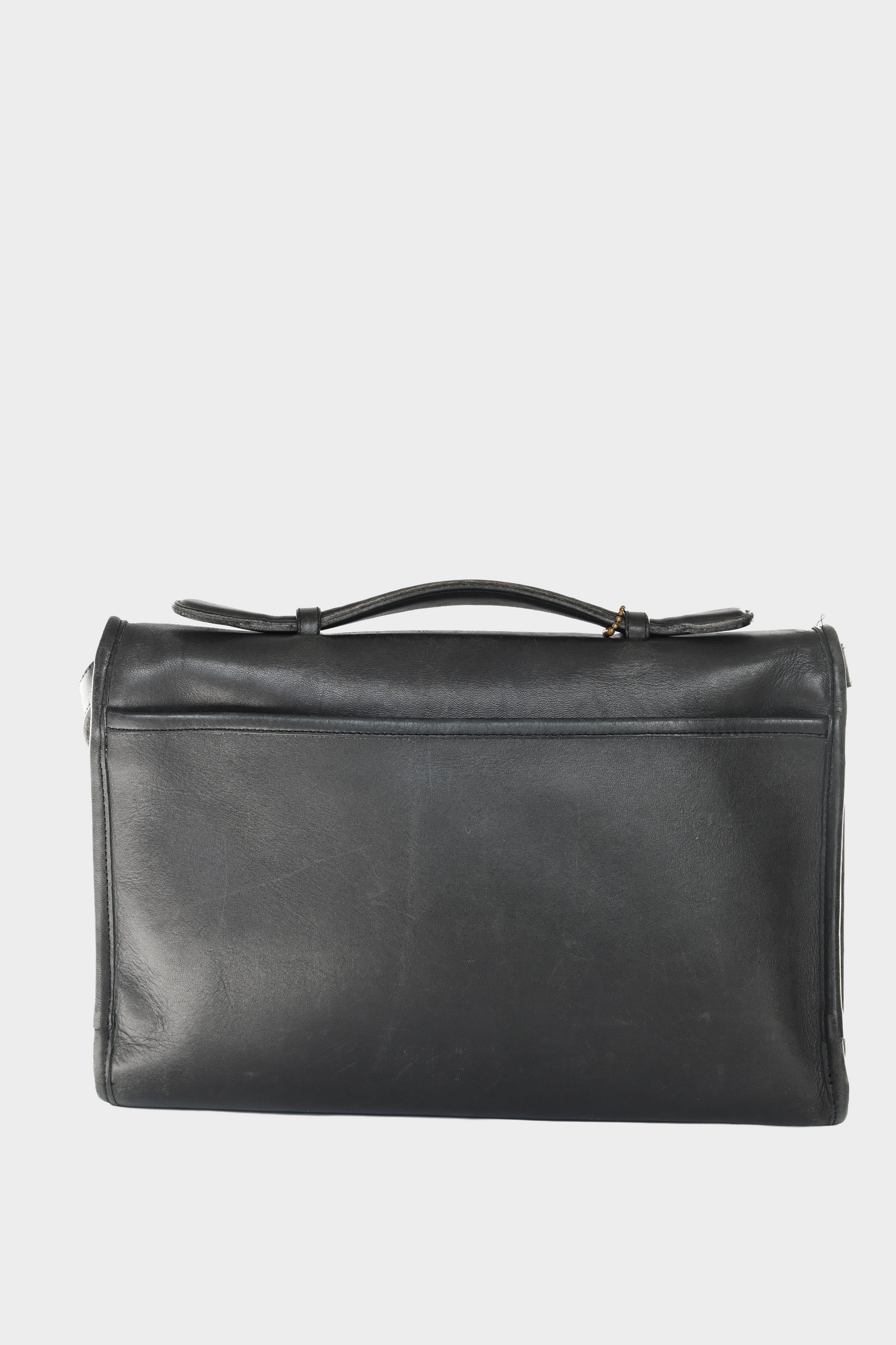 Vintage Coach Black Leather Top Handle Crossbody Bag Style 3128