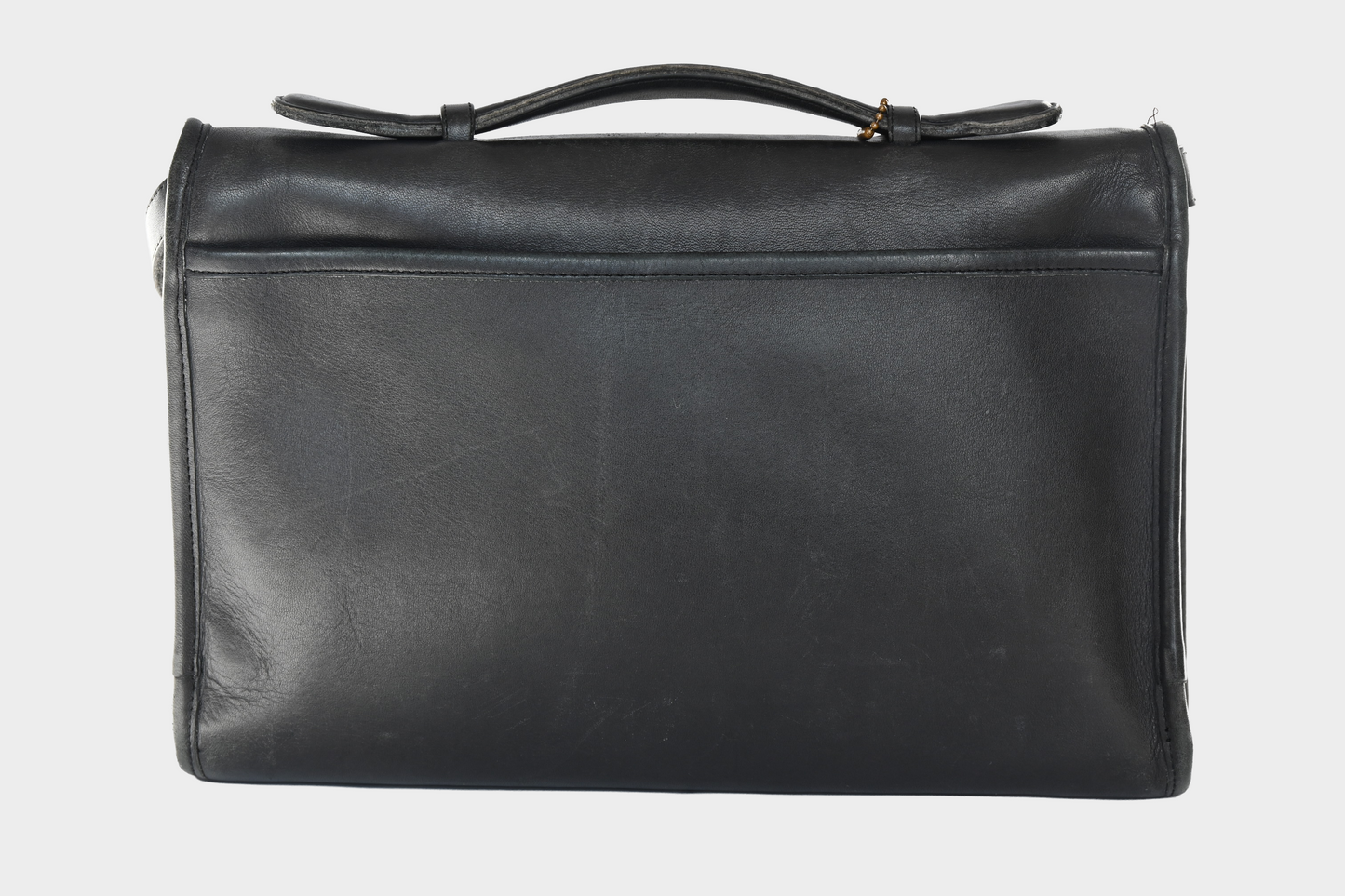Vintage Coach Black Leather Top Handle Crossbody Bag Style 3128