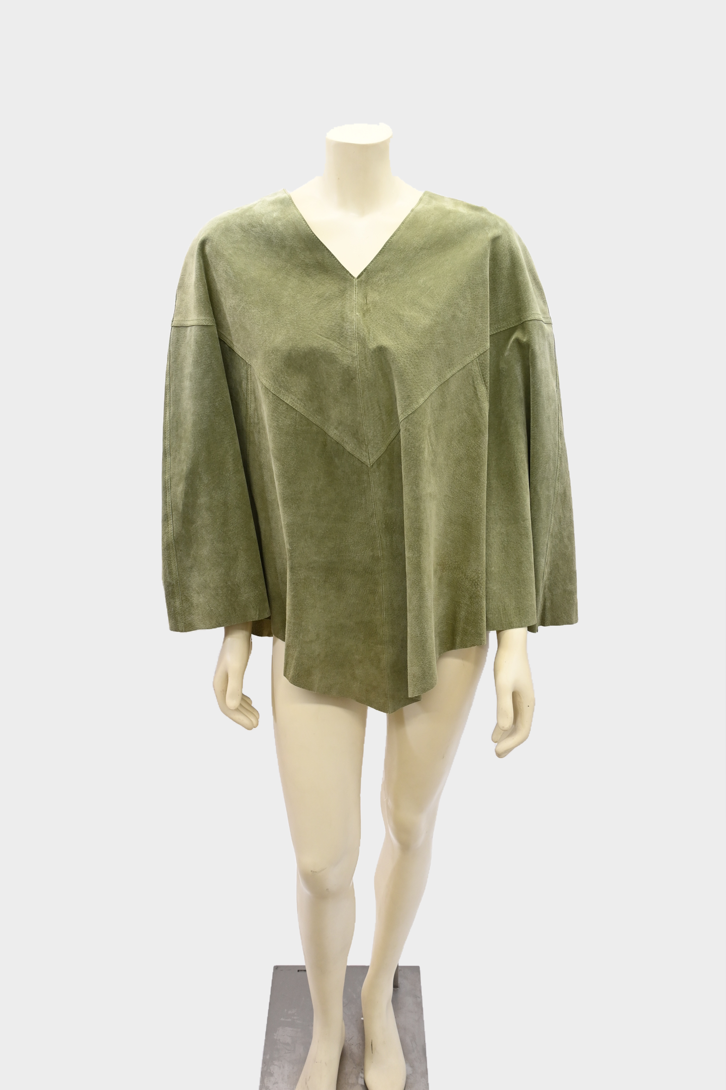 Vintage Suede Green Poncho