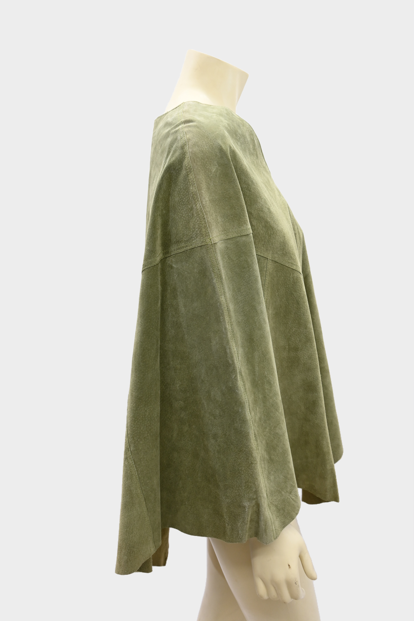 Vintage Suede Green Poncho
