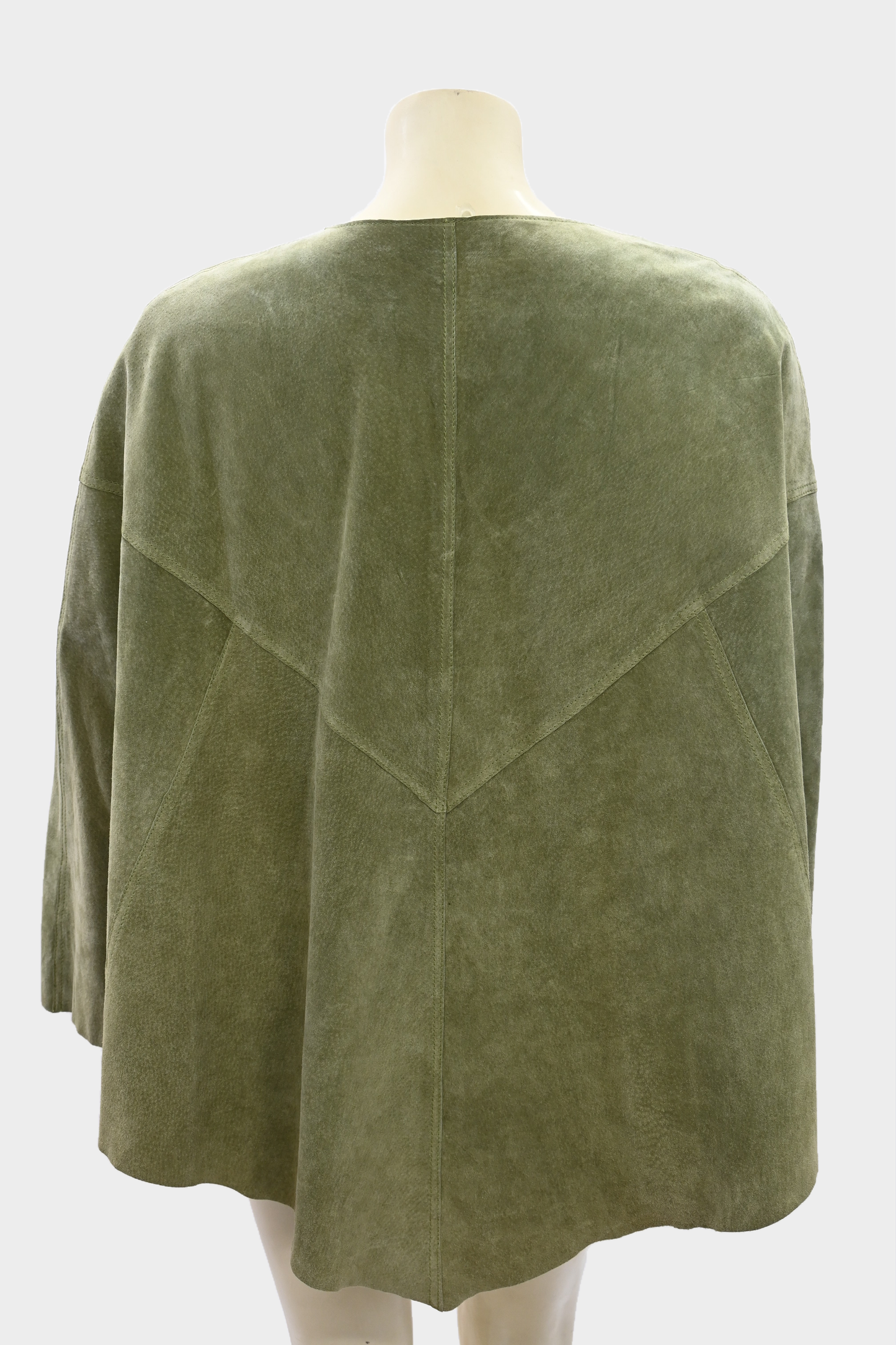 Vintage Suede Green Poncho