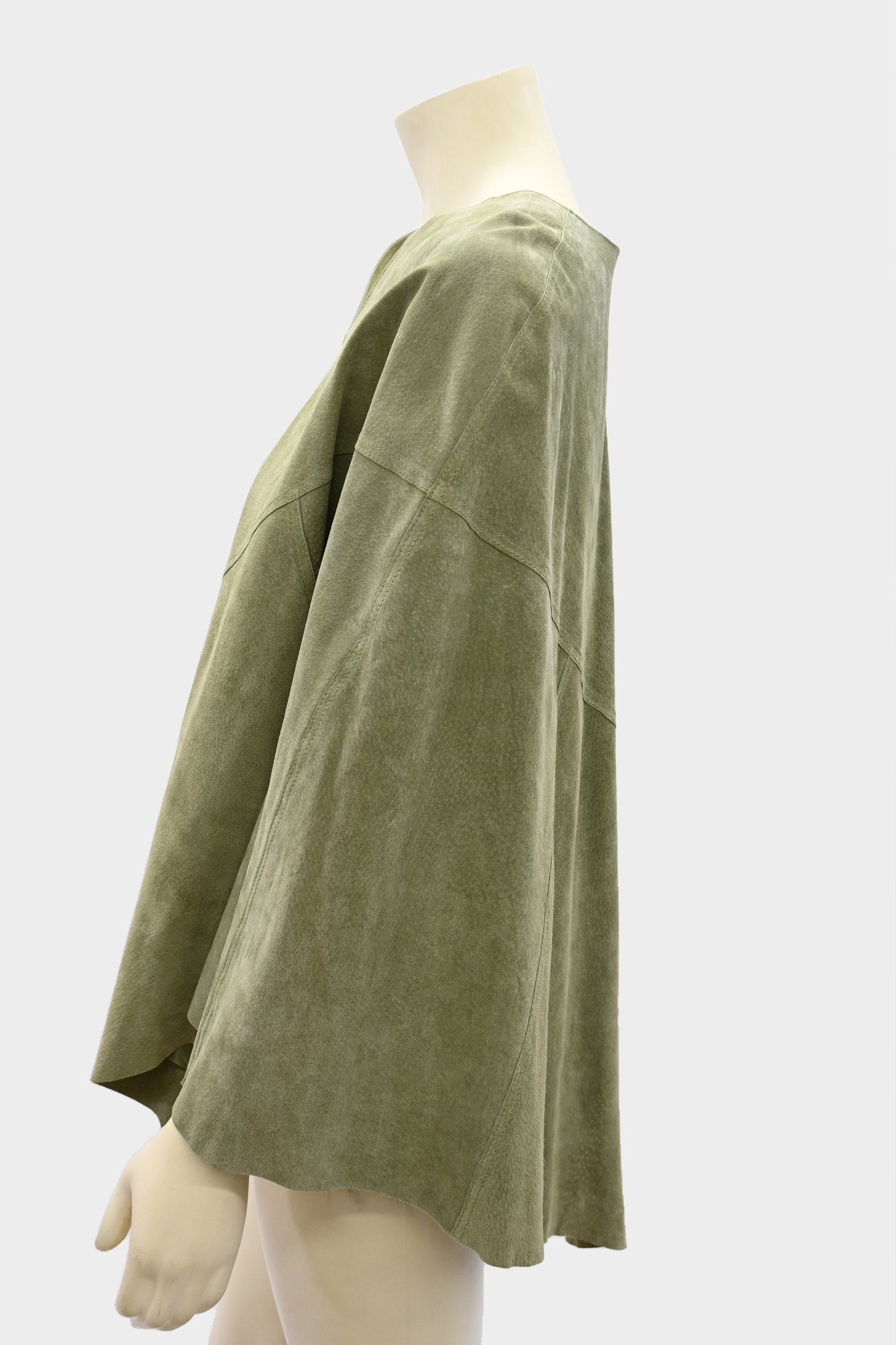 Vintage Suede Green Poncho