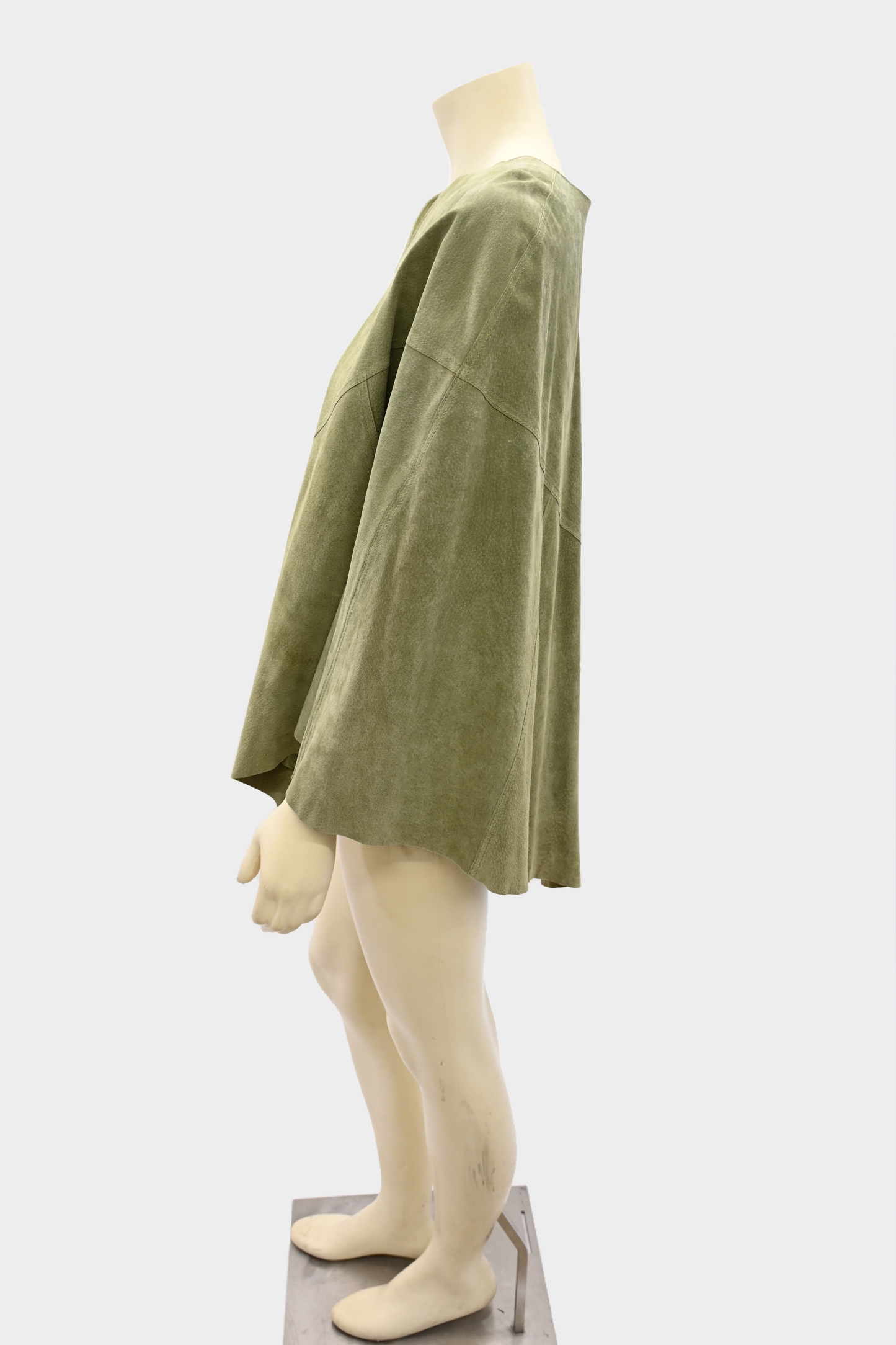 Vintage Suede Green Poncho