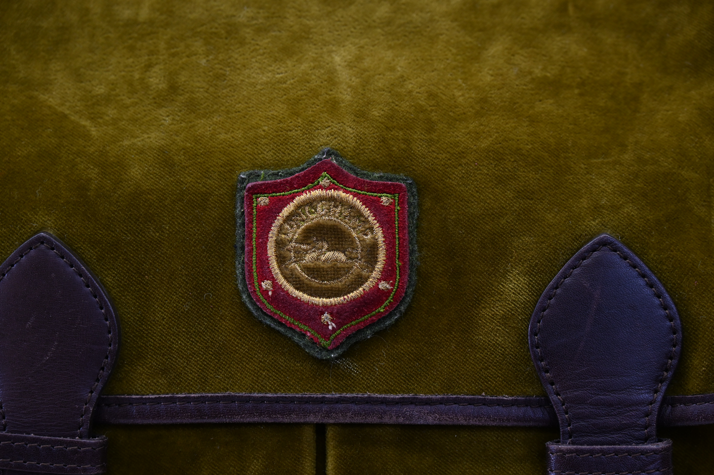 Rare Longchamp Velvet Messenger Bag