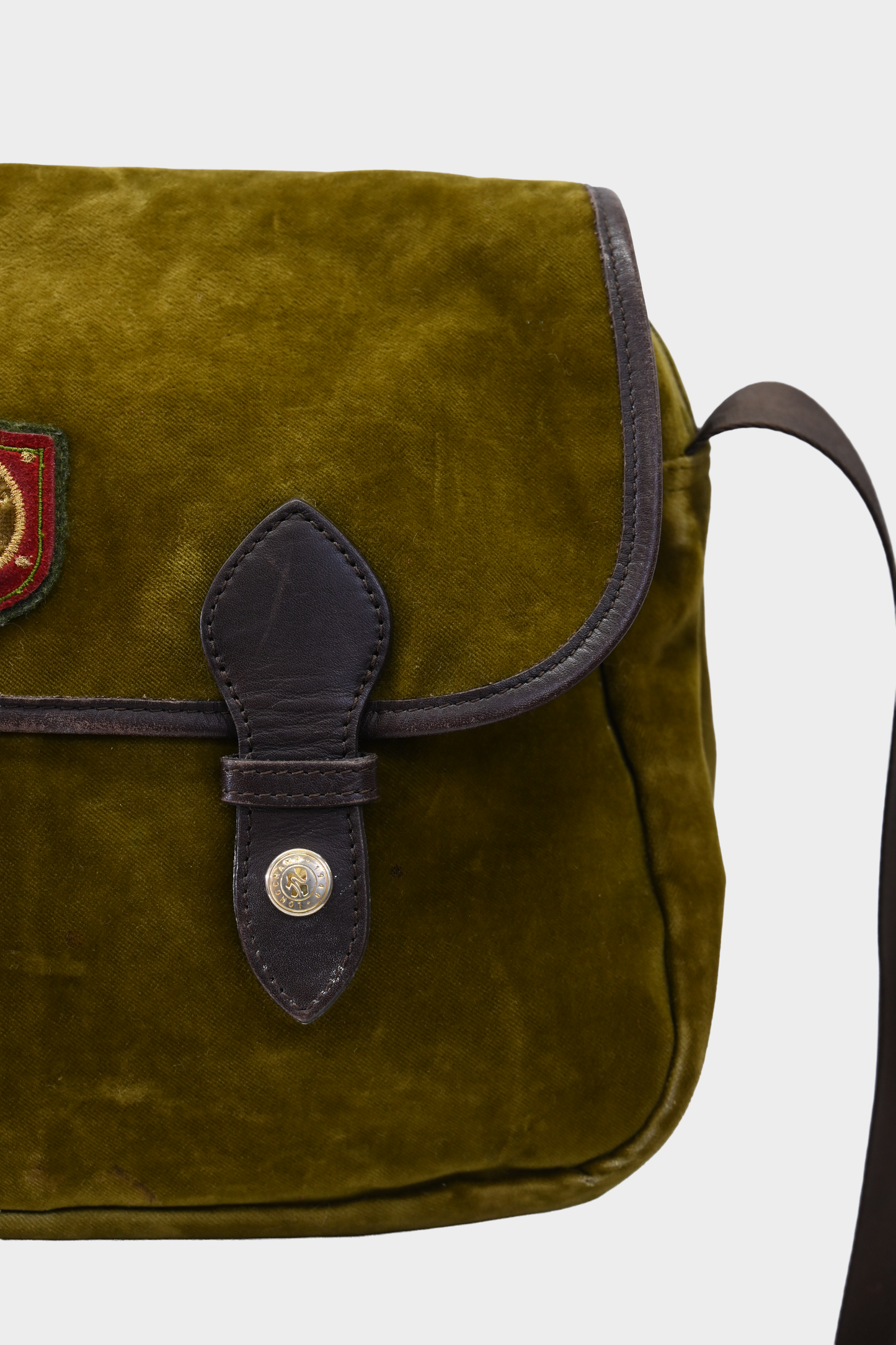 Rare Longchamp Velvet Messenger Bag