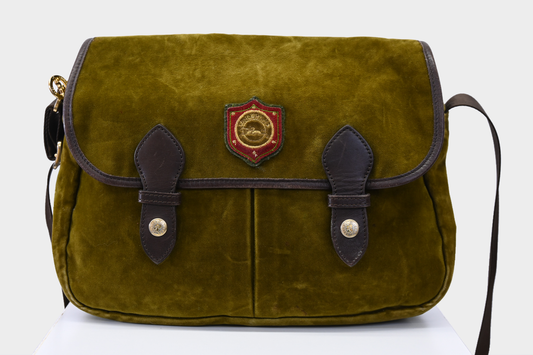 Rare Longchamp Velvet Messenger Bag