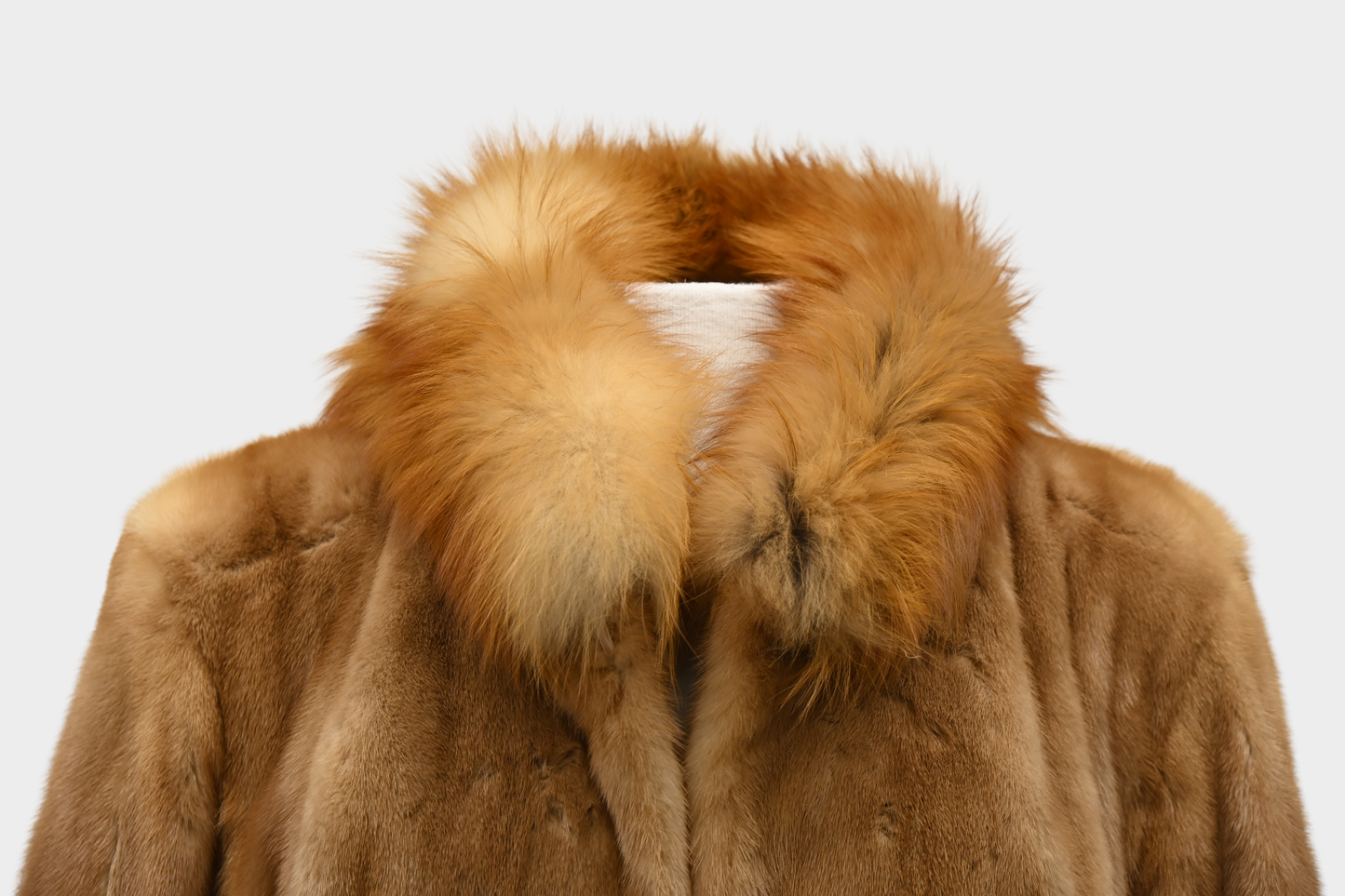 Whiskey Mink and Fox Fur Swing Coat