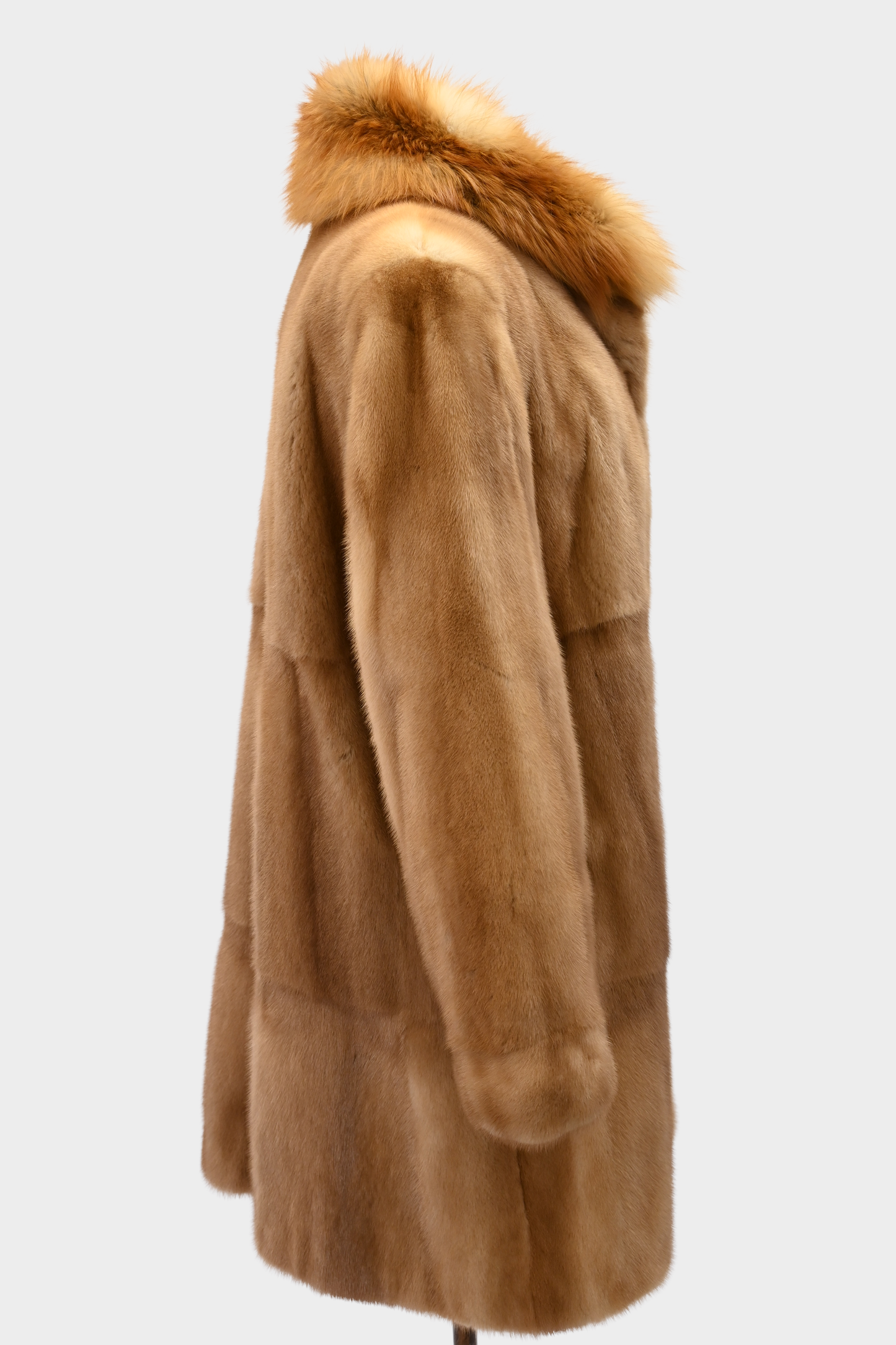 Whiskey Mink and Fox Fur Swing Coat