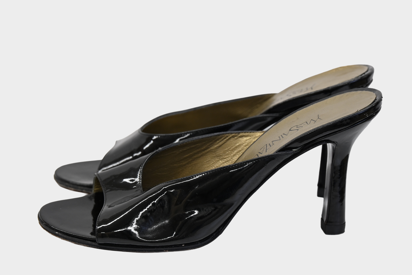 Yves Saint Laurent Patent Leather Mule Heels