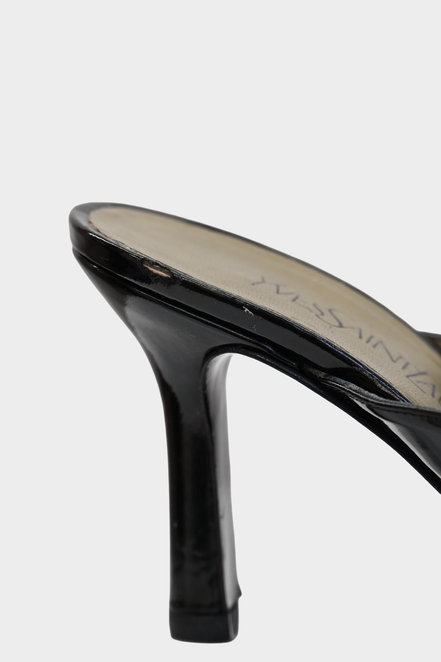 Yves Saint Laurent Patent Leather Mule Heels