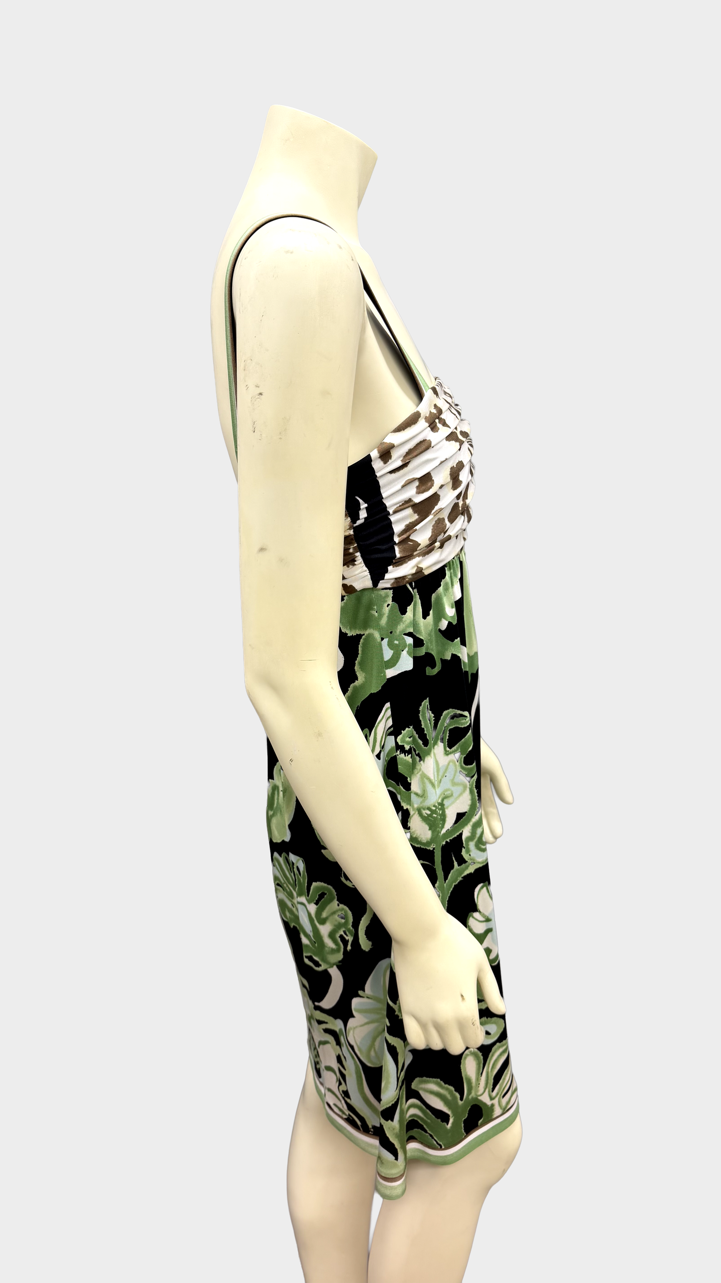 Emilio Pucci Leopard Floral Silk Dress