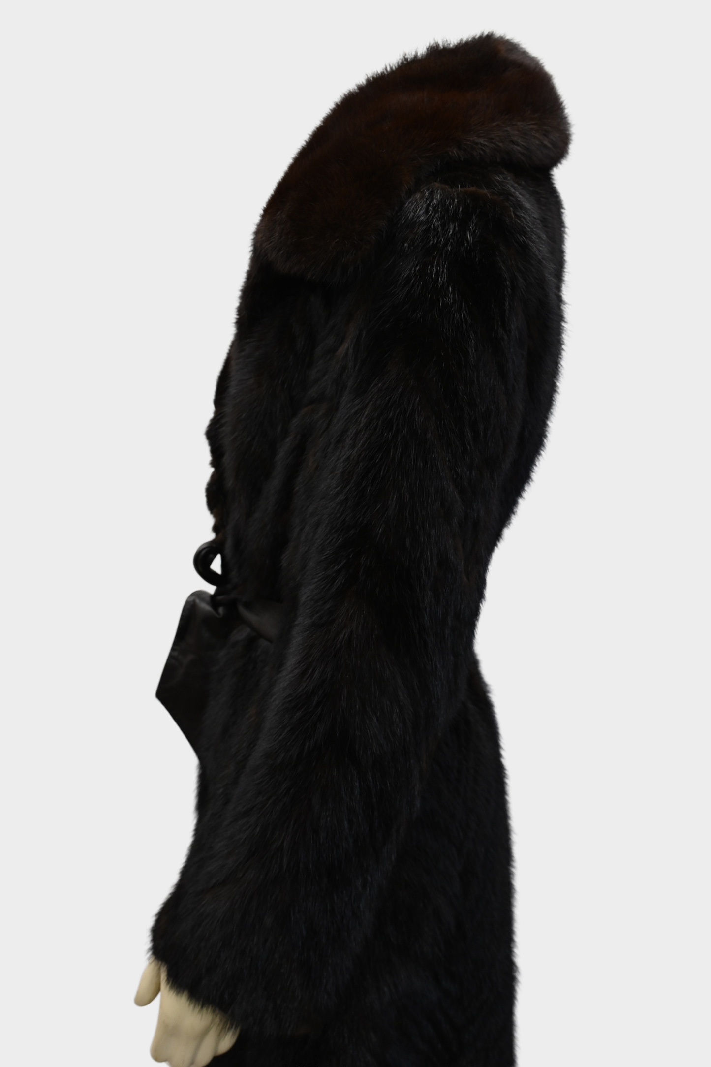 10% OFF - Barthwind Mink Fur Coat with Dramatic Shawl Collar