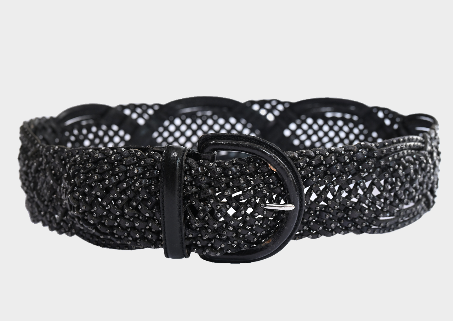 Ralph Lauren Collection Handwoven Studded Leather Belt