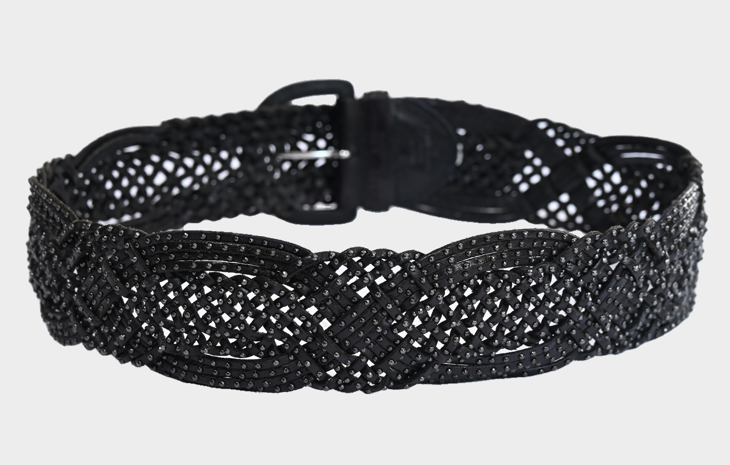 Ralph Lauren Collection Handwoven Studded Leather Belt