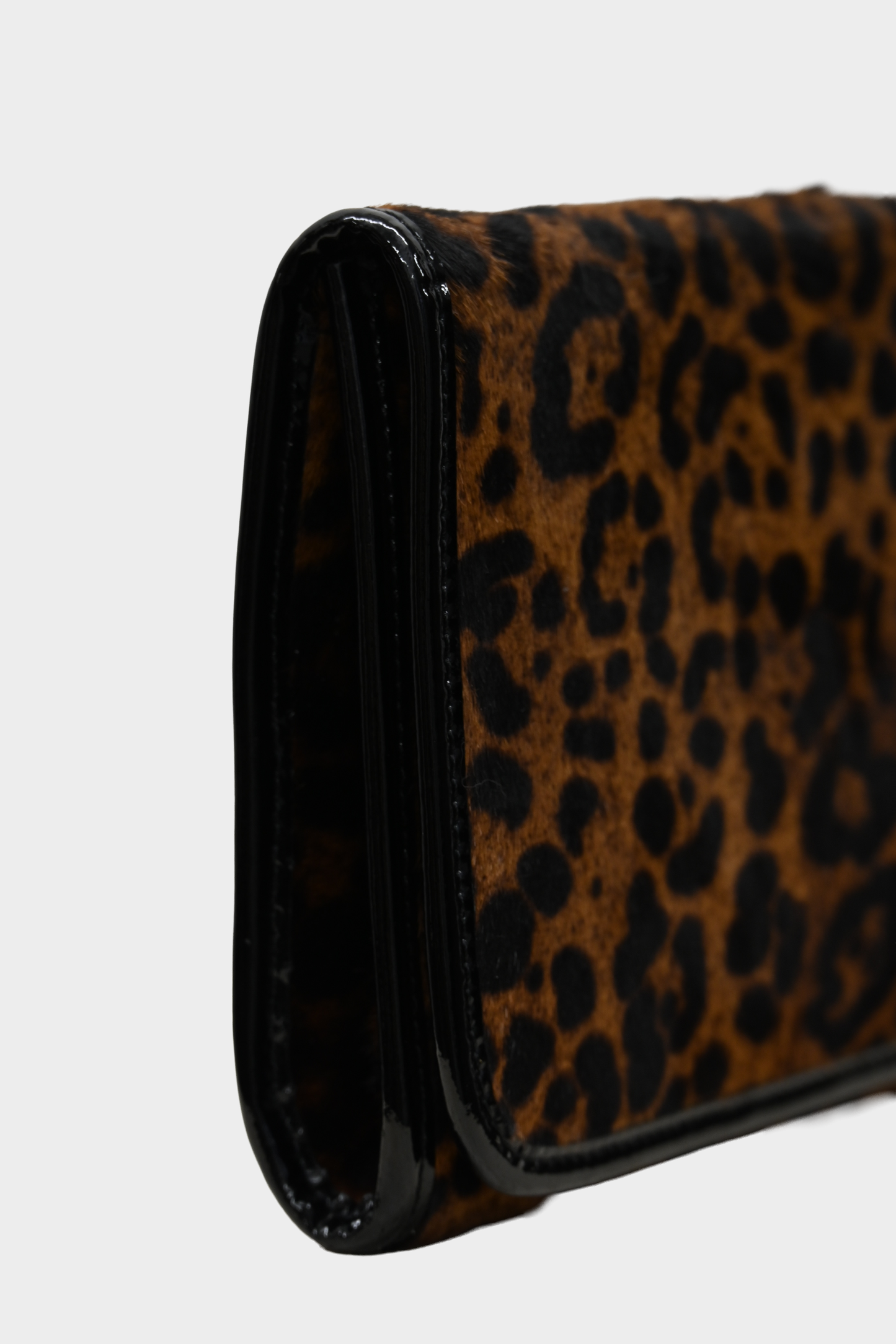 LK Bennett Leopard Pony Hair Clutch Crossbody