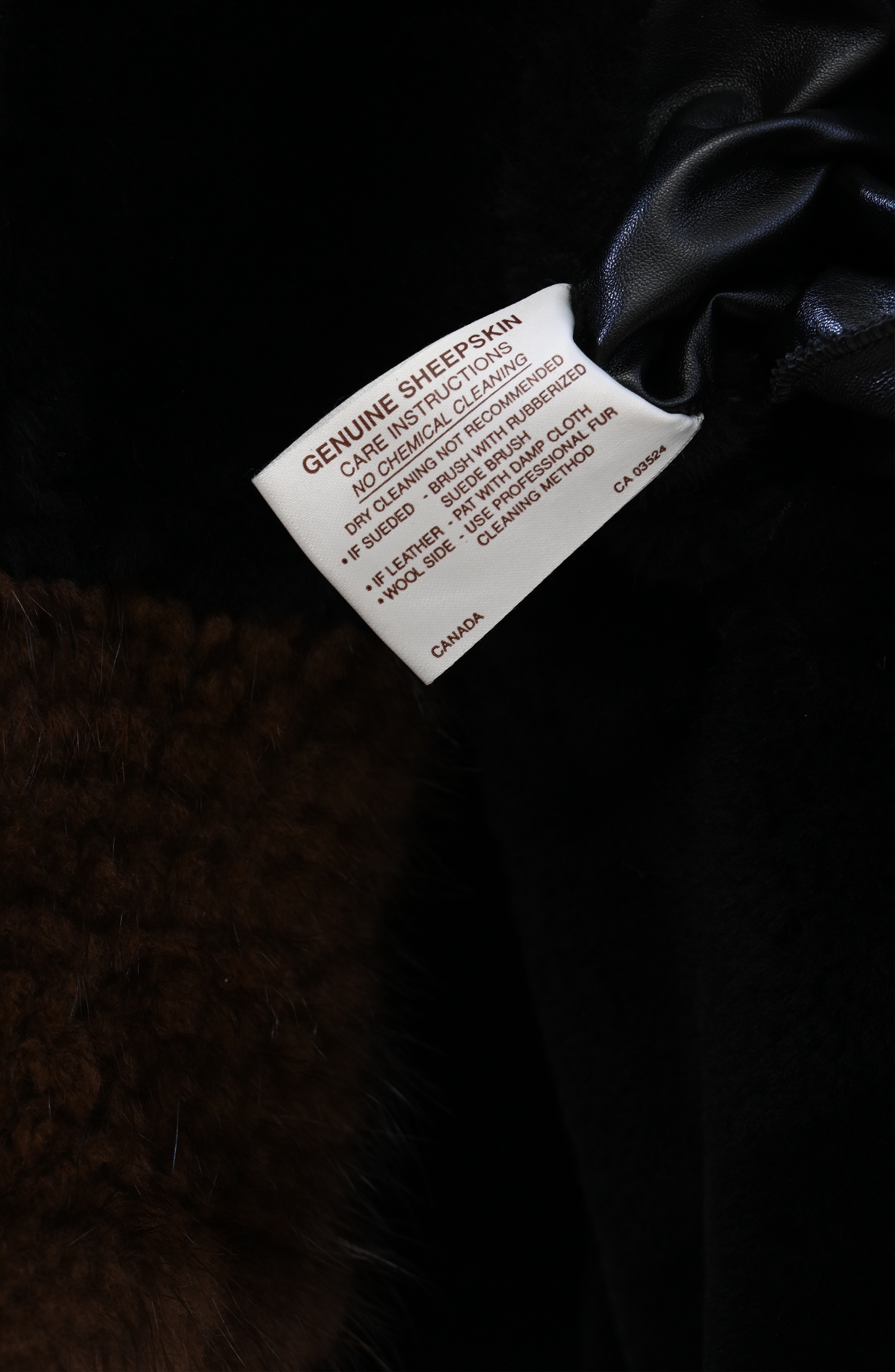 Sheepskin Leather and Mink Reversible Fur Coat