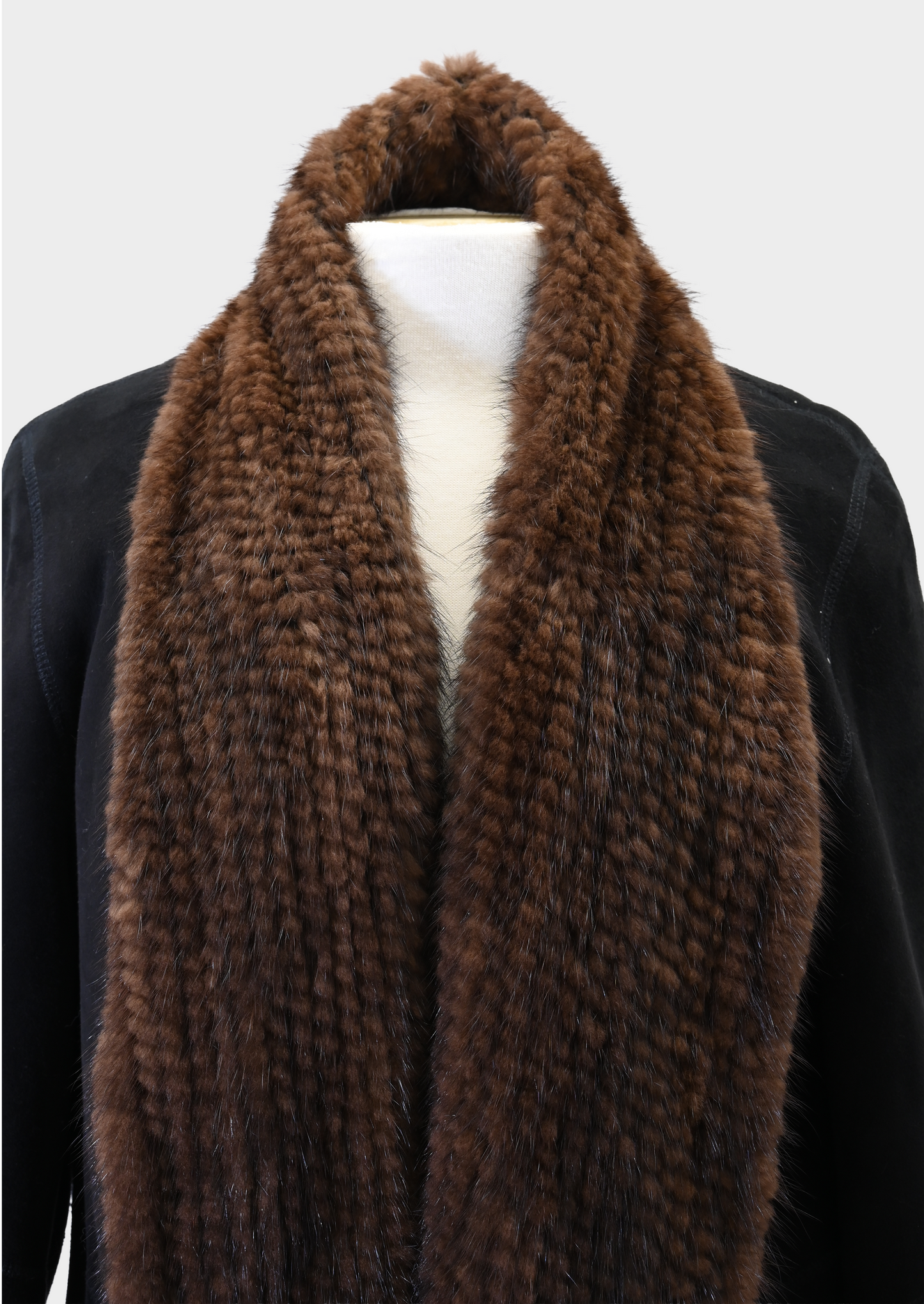 Sheepskin Leather and Mink Reversible Fur Coat