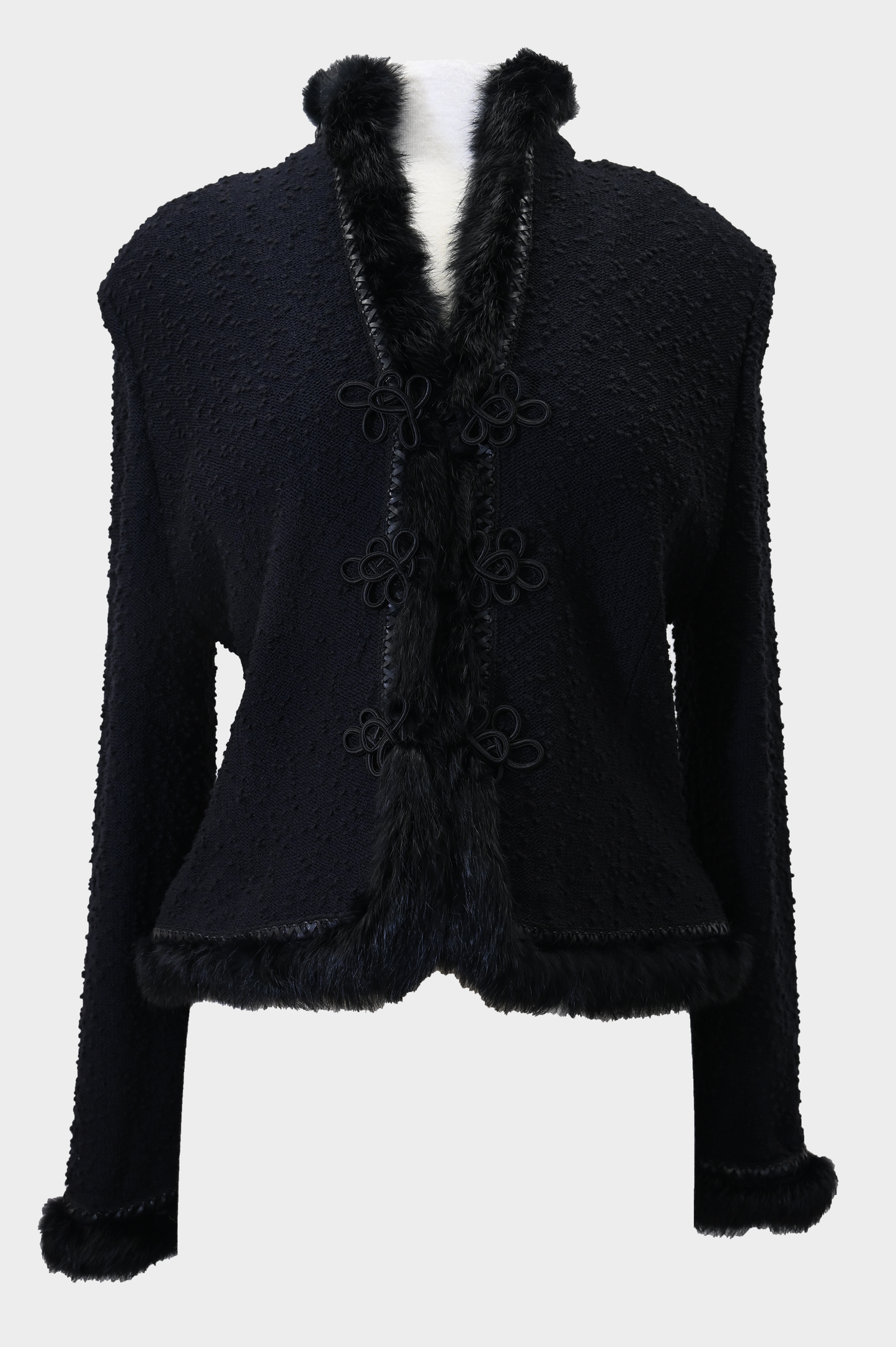 St John Couture Fur Trim Jacket