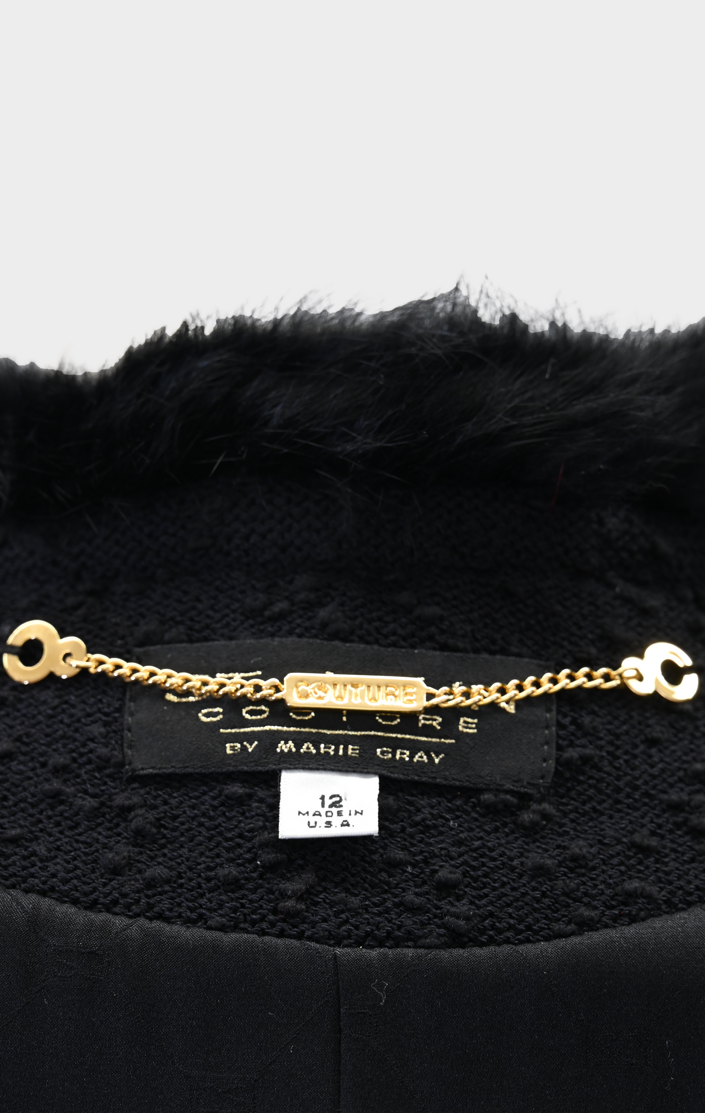 St John Couture Fur Trim Jacket