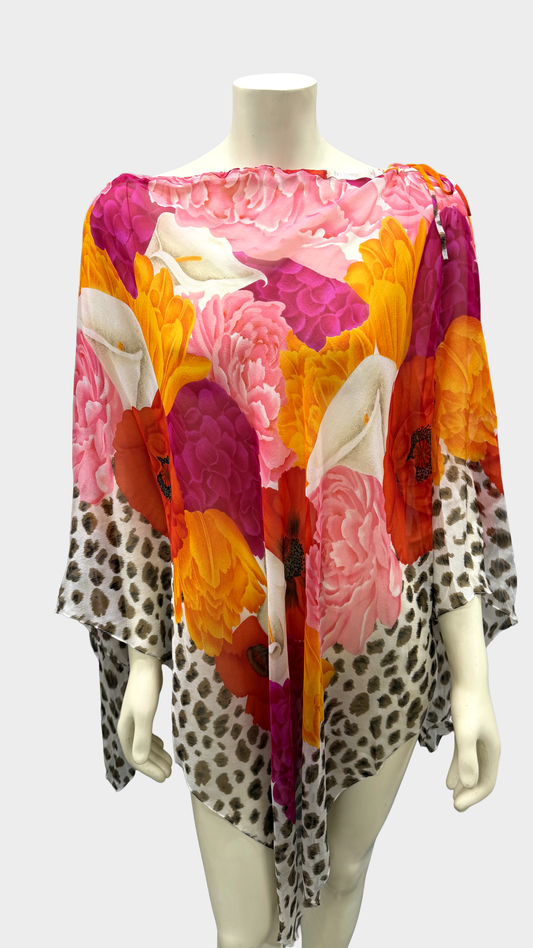 St. John Silk Floral Tunic