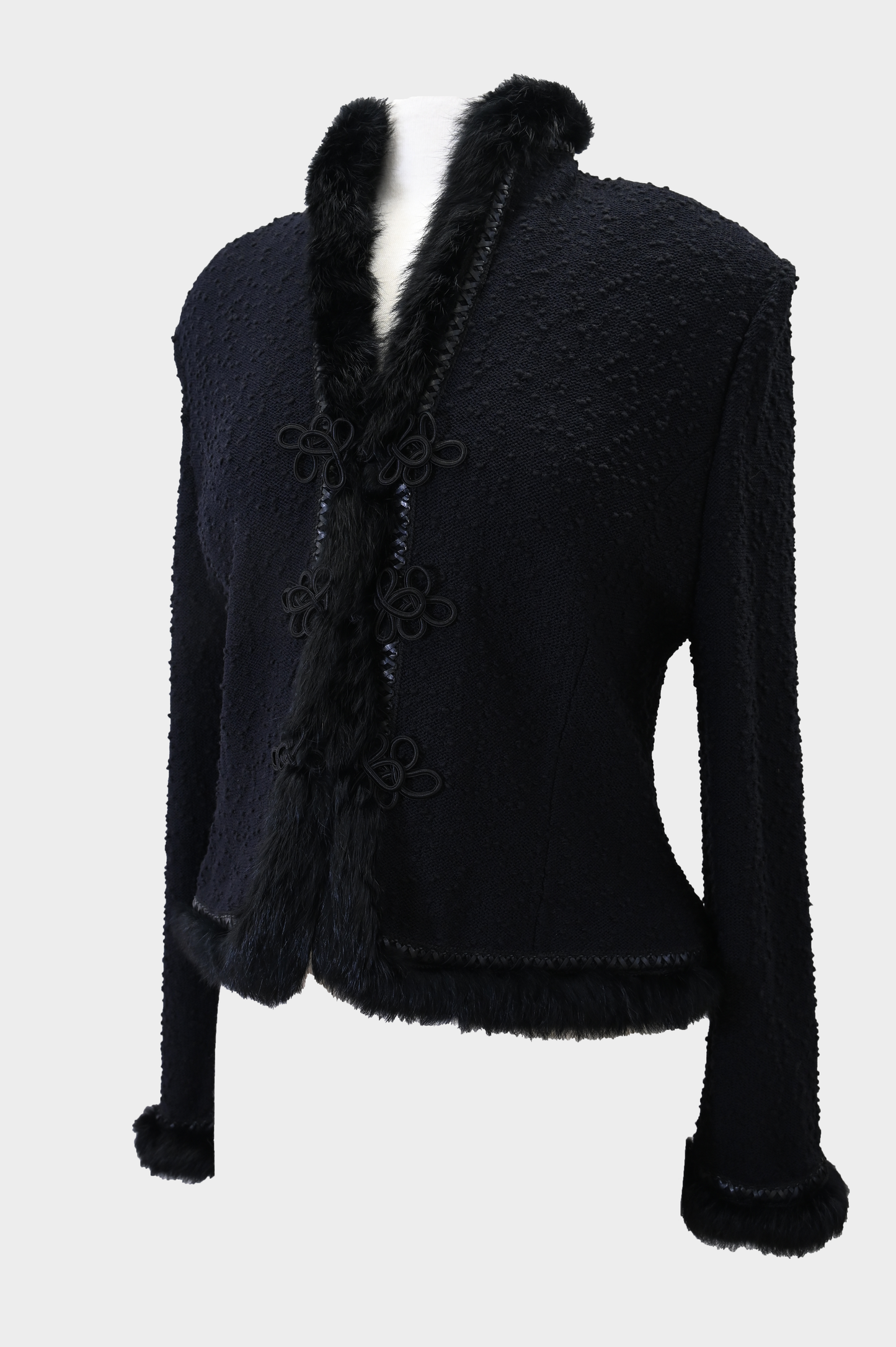 St John Couture Fur Trim Jacket