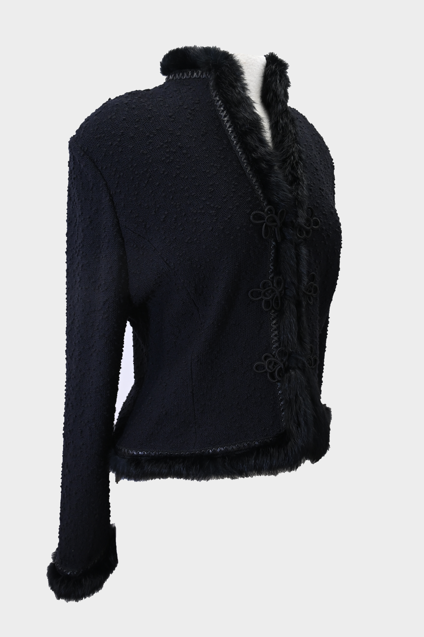 St John Couture Fur Trim Jacket