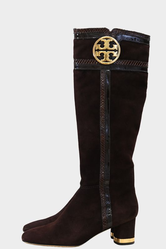 Tory Burch Suede Knee High Boots
