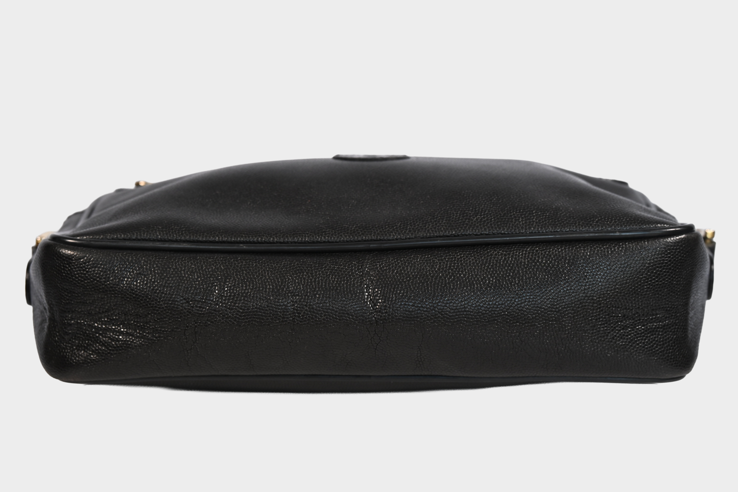 Vintage Fendi Black Pebbled Leather Crossbody Bag